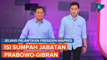 Isi Sumpah Prabowo dan Gibran Saat Dilantik 20 Oktober Nanti