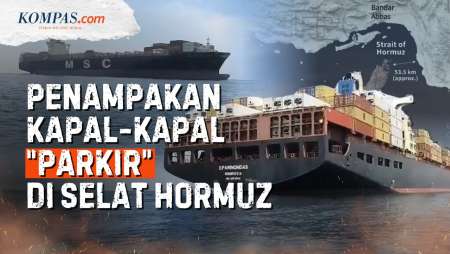 Penampakan Kapal-kapal Menanti Kepastian Di Selat Hormuz