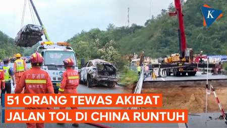 Jalan Tol di Guangdong China Ambruk, 51 Orang Tewas dan 23 Kendaraan Terjatuh