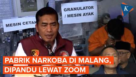Polisi Bongkar Pabrik Besar Narkoba di Malang, Peracik Dipandu via Zoom oleh WNA