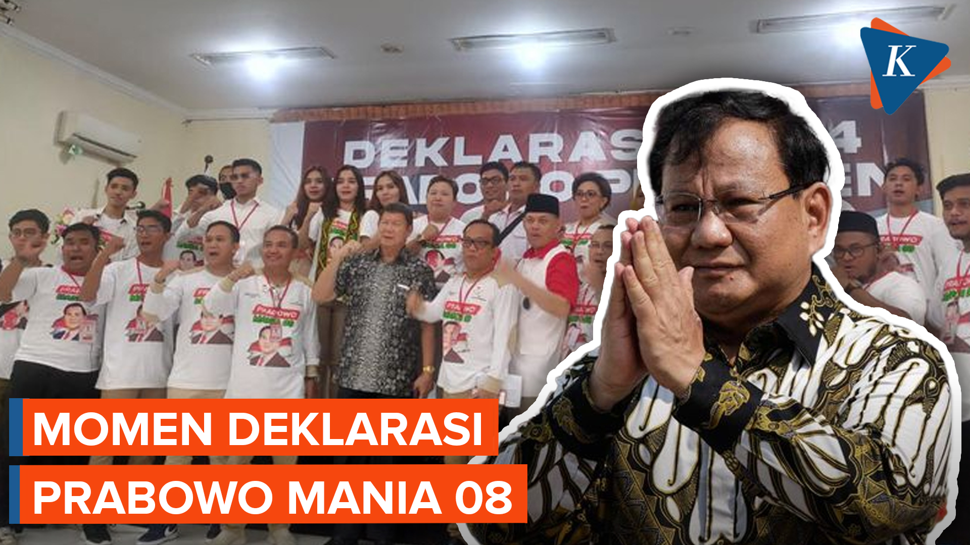 Detik-detik Joman Bacakan Deklarasi, Beralih Dukung Prabowo sebagai Capres