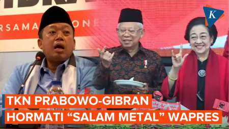 Wapres Pose “Salam Metal” di HUT PDI-P, TKN: Hak Politiknya Beliau