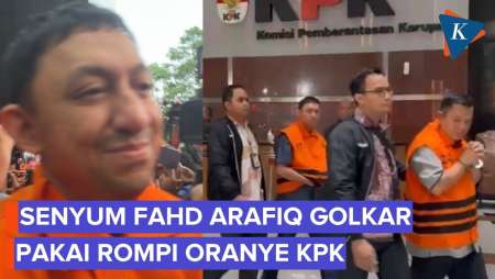 Politikus Golkar Fahd A Rafiq Tersenyum Pakai Rompi Oranye Usai Kena OTT Di BPN Bogor