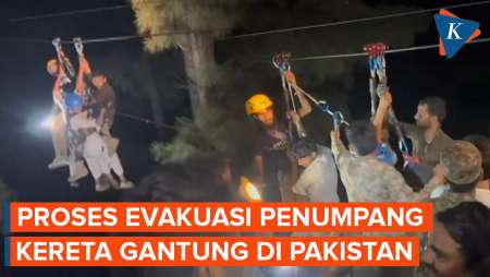 Dramatis! Detik-detik Penyelamatan 8 penumpang Kereta Gantung di Pakistan