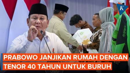 Di Depan Buruh, Prabowo Janjikan Rumah Dengan Tenor 40 Tahun