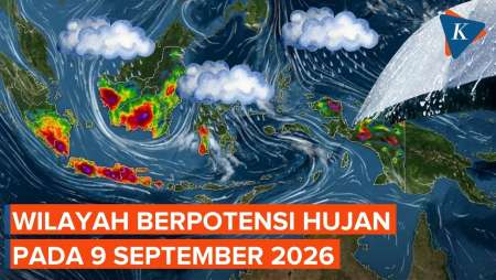 BMKG Peringatkan Potensi Hujan Lebat-Angin Kencang 9 September 2026, Ini Wilayahnya
