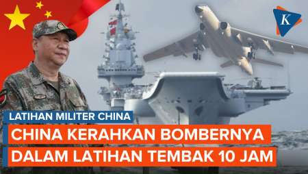Latihan Tembak Langsung 10 Jam, China Kerahkan Kapal Serbu Sampai Pesawat Bomber