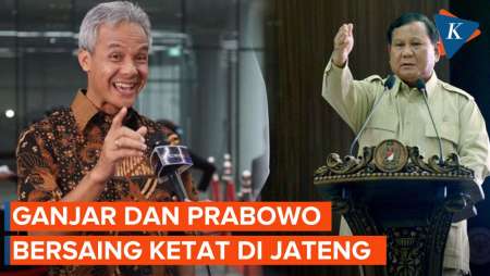 Tipis! Prabowo dan Ganjar Bersaing Ketat di Jawa Tengah