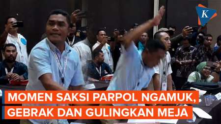 Momen Saksi Parpol Ngamuk Saat Rapat Pleno Rekapitulasi di Maluku Utara