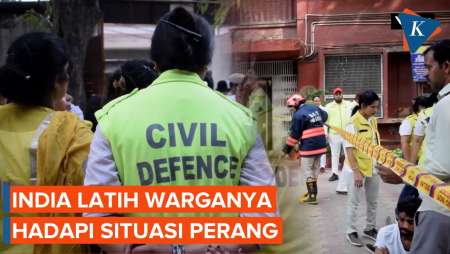 Usai Gempur Pakistan, India Latih Warganya Hadapi Situasi Perang