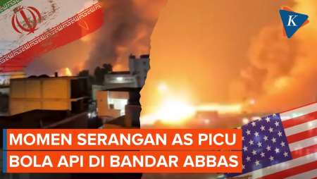 Detik-detik AS Gempur Bandar Abbas Iran, Picu Bola Api Dan Asap Tebal