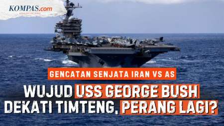 Wujud Kapal Induk USS George HW Bush, Tenaga Tambahan AS Tekan Iran Tiba Di Teluk Arab