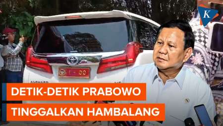 Prabowo Tinggalkan Hambalang di Tengah Pembekalan Calon Menteri