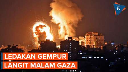 Masih Terus Berkecamuk, Ledakan Gempur Langit Malam Gaza