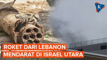 Penampakan Roket dari Lebanon yang Jatuh di Israel dan Gagal Meledak