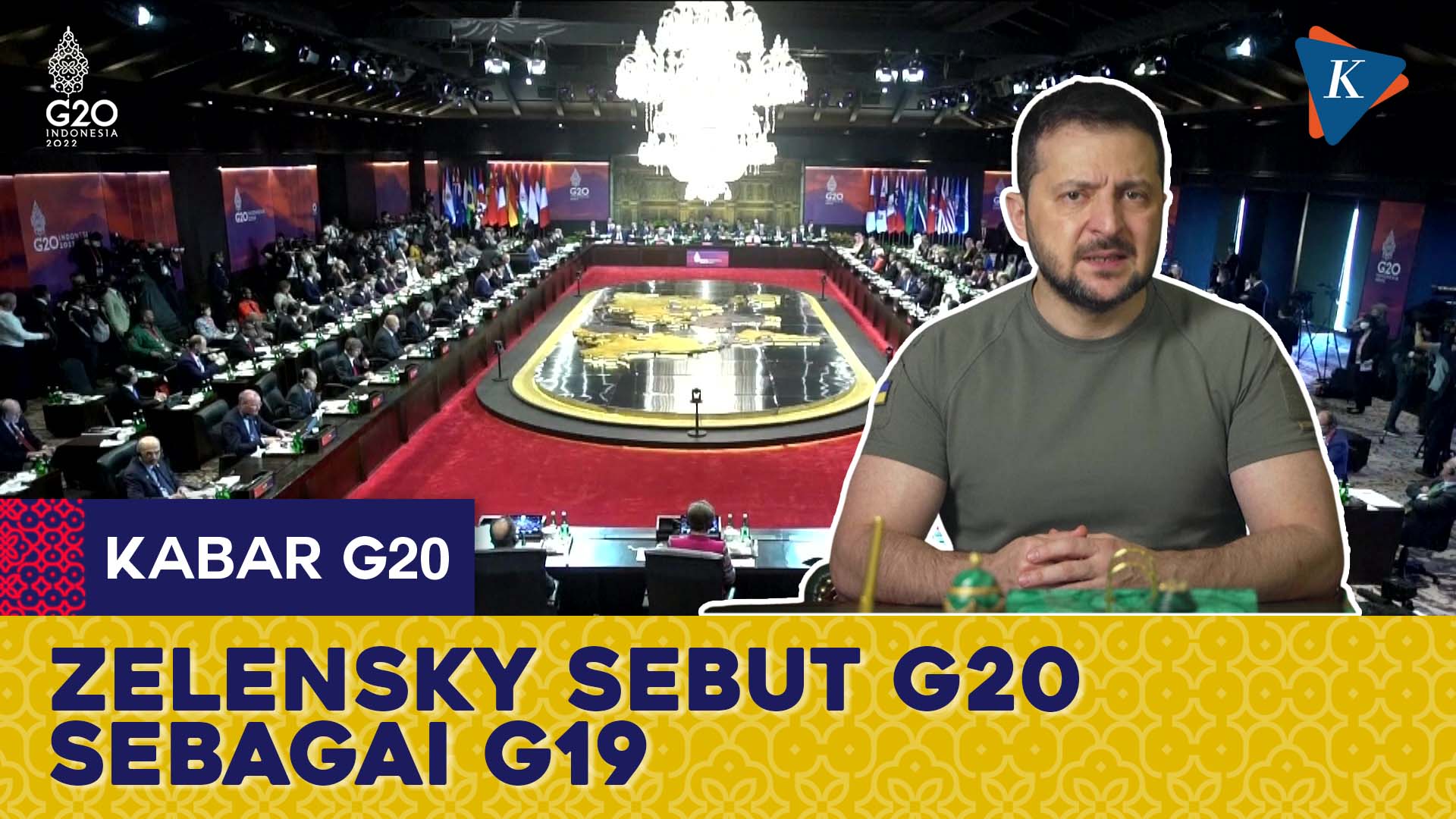 Zelensky Sebut Forum G20 sebagai G19 Tanpa Rusia