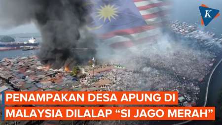 Penampakan Desa Apung di Malaysia Pasca Terbakar 