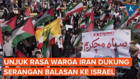 Warga Iran Berbondong-bondong Turun ke Jalan, Dukung Serangan Balasan ke Israel