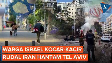 Sirene Meraung-raung, Warga Israel Berlarian saat Rudal Iran Hantam Tel Aviv