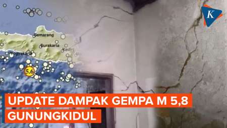 Dampak Gempa M 5,8 Gunungkidul: Sejumlah Rumah Rusak, Genting Pasar Berjatuhan