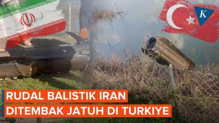 Penampakan Rudal Balistik Iran Yang Ditembak Jatuh Di Turkiye