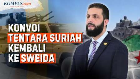 Konvoi Tentara Suriah Kembali ke Sweida usai Pimpinan Druze Ingkari Gencatan Senjata