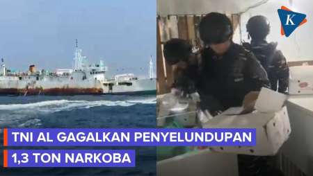 TNI AL Tangkap Kapal Pembawa Narkoba 1,3 Ton Senilai Rp 500 Miliar
