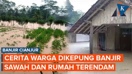 Banjir Cianjur Kepung Warga, Sawah dan Rumah Terendam, Kerugian Hampir Rp 60 Juta