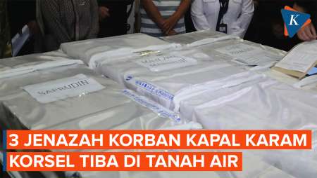 Tiga Jenazah WNI Korban Tenggelamnya Kapal Ikan Korsel Tiba di Indonesia