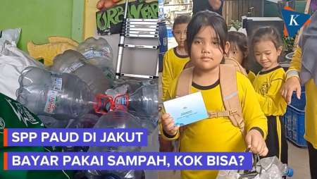 Tak Pakai Uang, SPP Sekolah PAUD Di Koja Jakut Dibayar Dengan Sampah