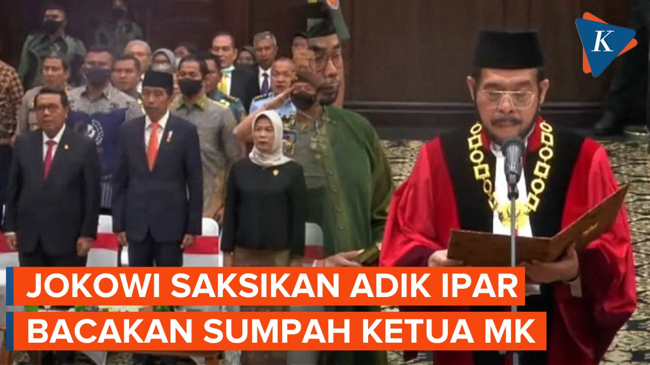 Momen Jokowi Saksikan Pembacaan Sumpah Ketua dan Wakil Ketua MK