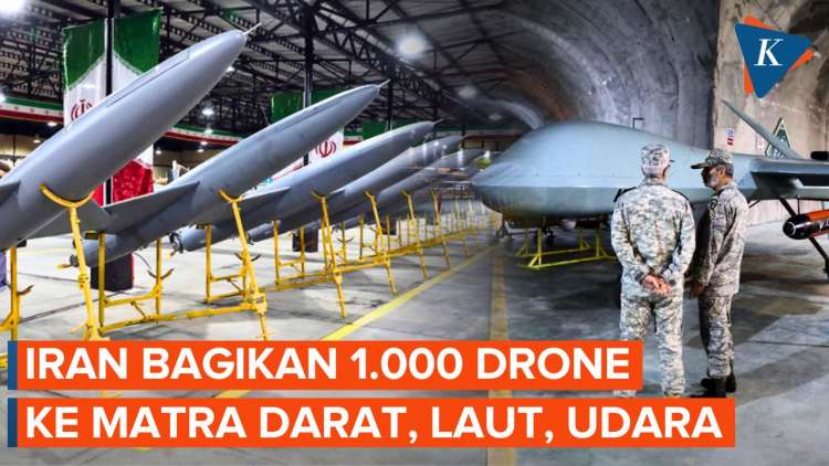 Siap Lawan AS, Iran Bagikan 1.000 Drone ke Matra Darat, Laut dan Udara
