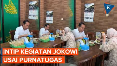 Hari Kedua Pensiun, Jokowi Terpantau Nyate di Solo, Ini Momennya...