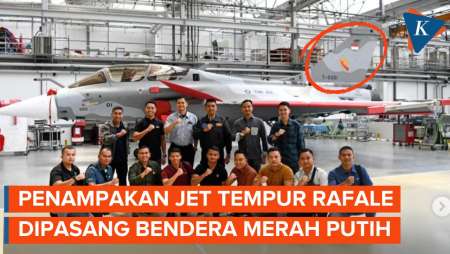 Penampakan Jet Tempur Rafale Sudah Dipasang Bendera Merah Putih