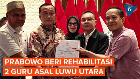 Presiden Prabowo Beri Rehabilitasi 2 Guru Asal Luwu Utara