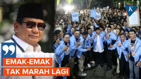 Kelakar Prabowo Usai Dapat Dukungan dari Ibu-ibu: Alhamdulillah Tidak Marah Lagi