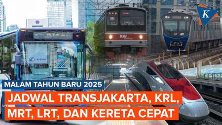 Jam Operasional Transjakarta, KRL, MRT, LRT, dan Kereta Cepat pada Malam Tahun Baru 2025