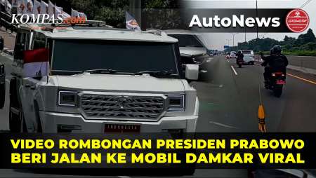 Viral, Video Rombongan Presiden Prabowo Beri Jalan ke Mobil Damkar