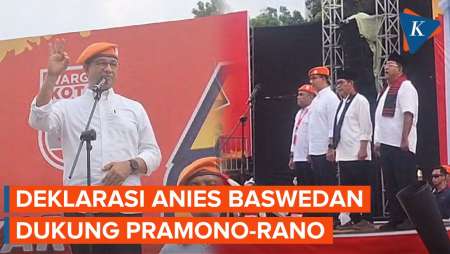 [FULL] Deklarasi Anies Baswedan Dukung Pramono-Rano di Pilkada Jakarta