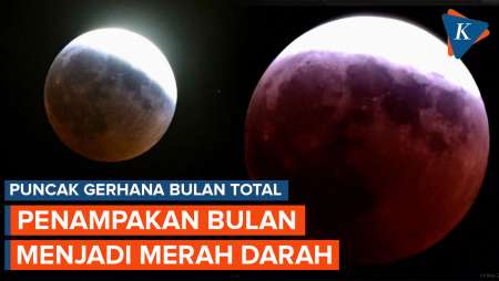 Detik-detik Puncak Gerhana Bulan Total 