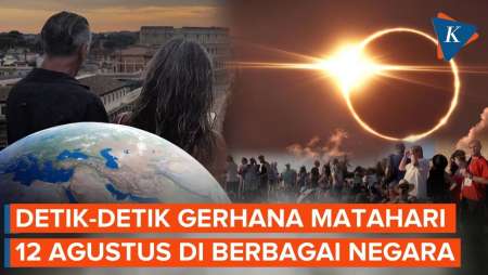 [FULL] Penampakan Gerhana Matahari 12 Agustus Di Berbagai Negara, Spanyol Paling Jelas!