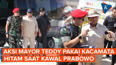 Aksi Mayor Teddy Kawal Prabowo di IKN, Pakai Kacamata Hitam!