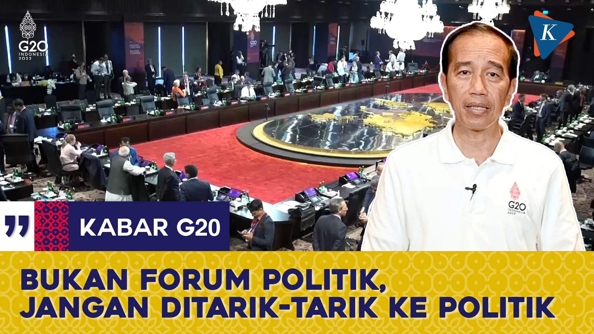 Jokowi Tegaskan G20 Forum Ekonomi dan Finansial Bukan Politik