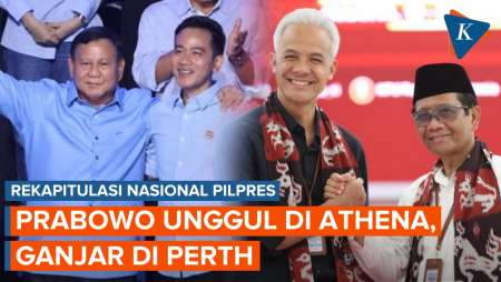 Rekapitulasi Nasional Pilpres: Prabowo Menang di Athena, Ganjar Unggul di Perth