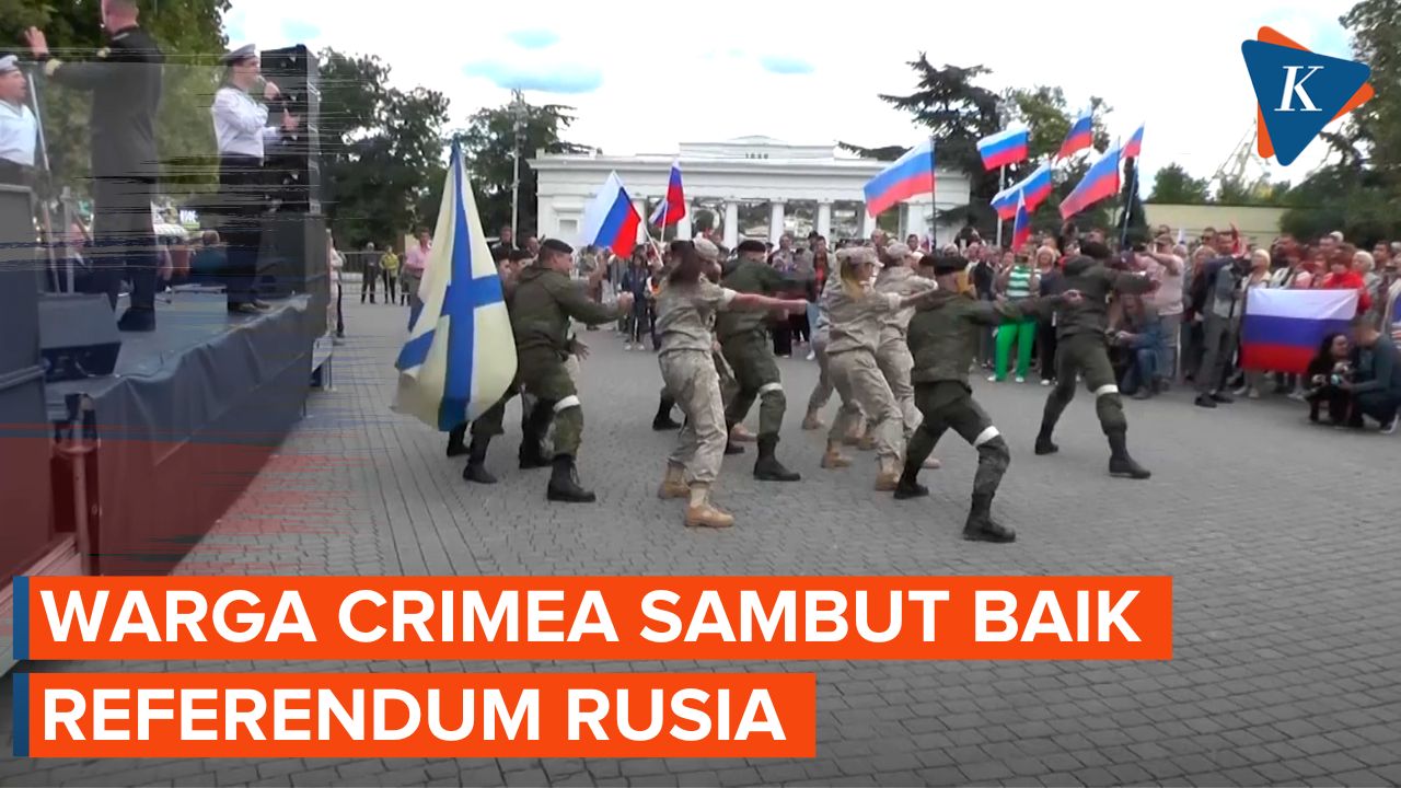 Antusias Warga Crimea Sambut Referendum Rusia