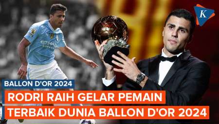 Kalahkan Vinicius Jr dan Jude Bellingham, Rodri Rebut Ballon d'Or 2024!