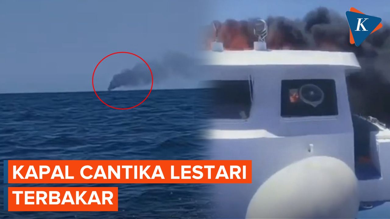 Detik-detik Kapal Cantika Lestari Rute Kupang-Alor NTT Terbakar
