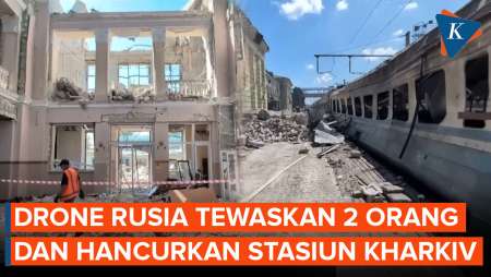 Drone Rusia Hancurkan Stasiun Kharkiv di Ukraina dan Tewaskan 2 Orang