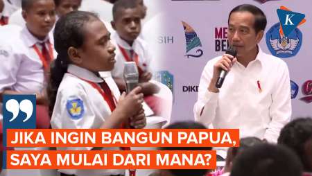 Momen Jokowi Ditanyai Anak SD soal Bangun Papua