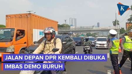 Ada Demo Buruh, Jalan Depan DPR Kembali Dibuka